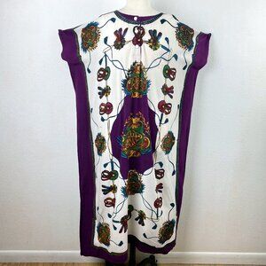 Vintage AA Original Batik Kaftan Maxi Dress One Size Hand Dyed Resort Boho Beach